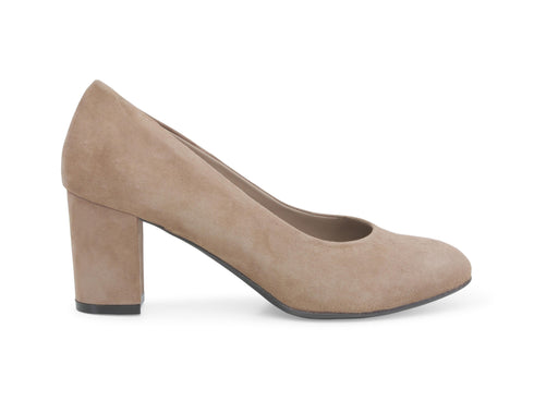 Melluso Donna Décolleté Classico in Pelle Scamosciata Beige Taupe D5072D-232358